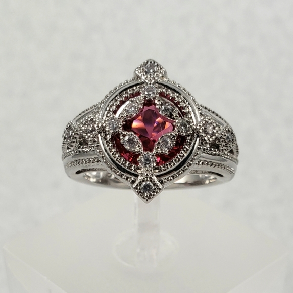 fstepka Jewelry - Sterling Silver Caged Red Ring